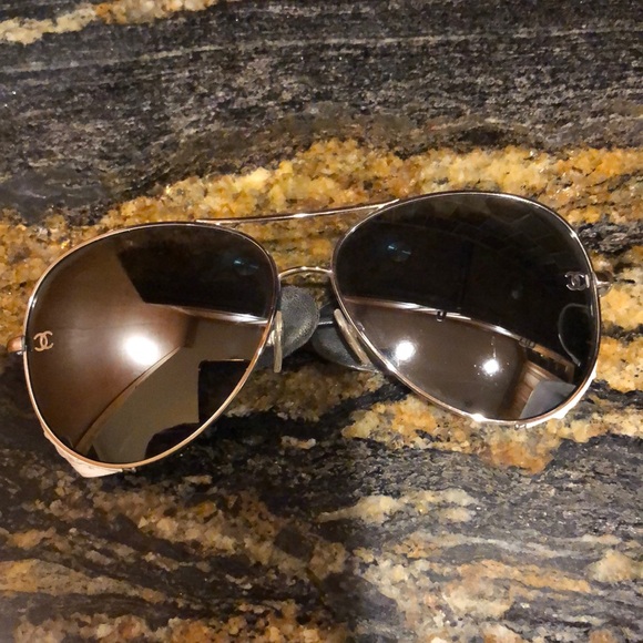 AUTHENTIC Rare Runway Chanel Aviator Sunglasses - Picture 3 of 9
